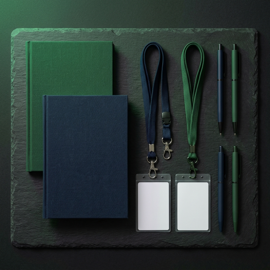 Corporate merchandise kit - lanyard dan notebook